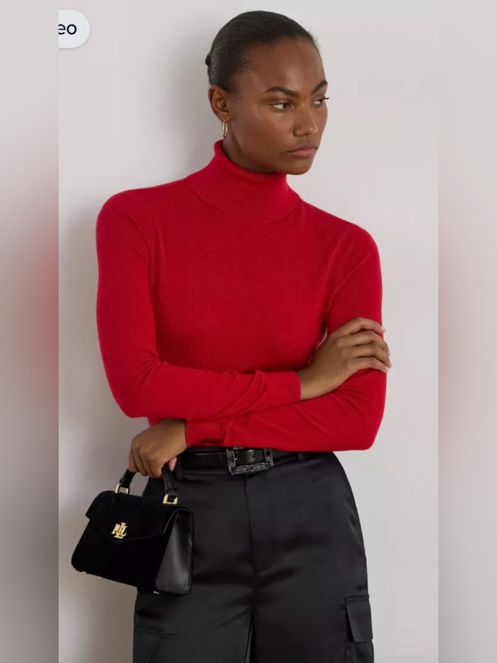 Cato Red Ribbed Turtleneck Sweater - Women's Classic Knit